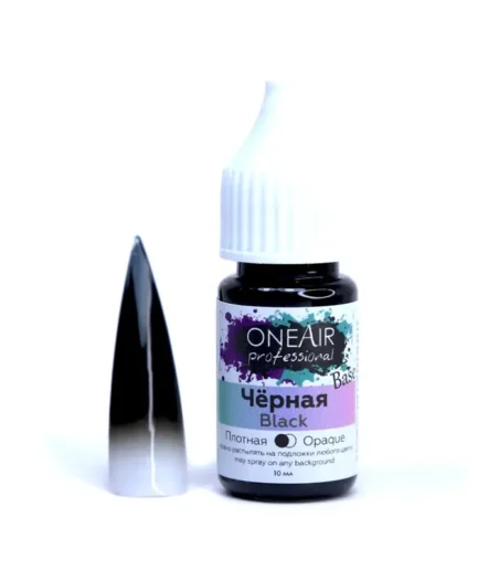 OneAir Professional Nail Airbrushing Paint - Base Black 10ml