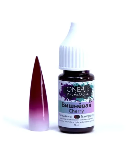 OneAir Professional Nail Airbrushing Paint - Base Cherry 10ml