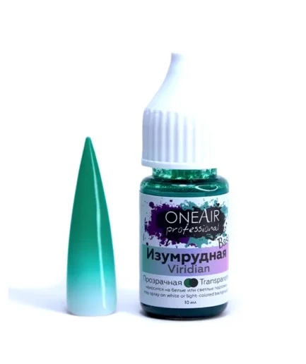 OneAir Professional Nail Airbrushing Paint - Base Viridian 10ml
