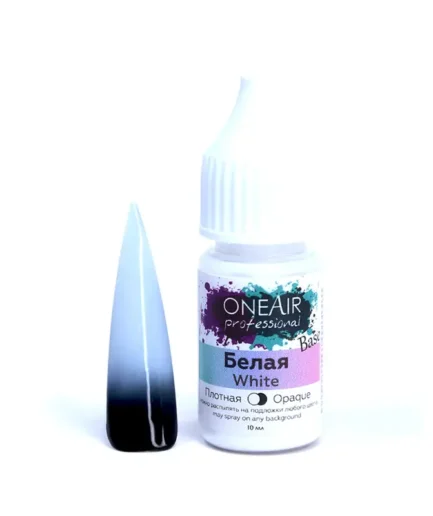 OneAir Professional Nail Airbrushing Paint - Base White 10ml