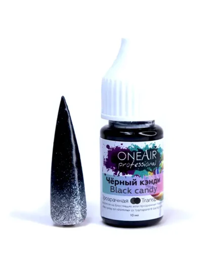 OneAir Professional Nail Airbrushing Paint - Candy Black 10ml
