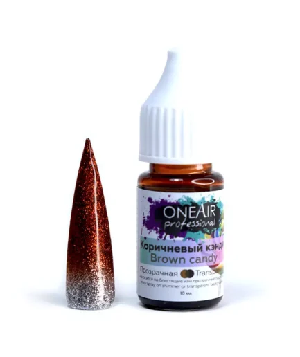 OneAir Professional Nail Airbrushing Paint - Candy Brown 10ml