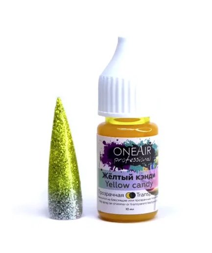 OneAir Professional Nail Airbrushing Paint - Candy Yellow 10ml